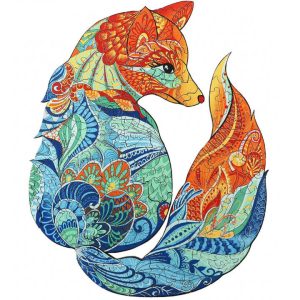 Drevené puzzle Líška A4